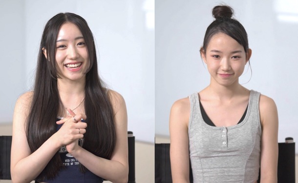 「The Debut: Dream Academy」（ザ デビュー ドリーム アカデミー）宮崎県出身 17歳・メイ（写真：左）奈良県出身 15歳・ウア　（C）HYBE UMG LLC.