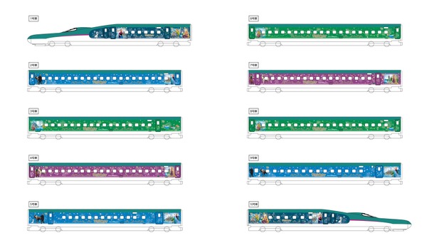 ファンタジースプリングスがテーマの特別なデザイン！特別車両「Magical Journey Shinkansen」が10月10日（木）より運行