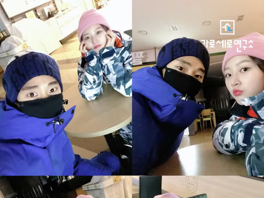 新ツーショット公開。キム・スヒョン、“兵役の休暇中”に故キム・セロンさんとお家デート？