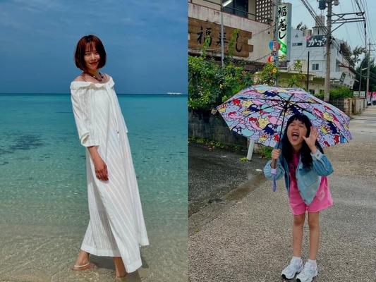 イ・ドンゴンの元妻チョ・ユニが沖縄を満喫！母娘の穏やかなひととき【PHOTO】