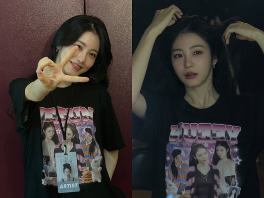 Tシャツを着てもあふれる高級感…女優シン・イェウン、初ファンミの舞台裏を公開【PHOTO】