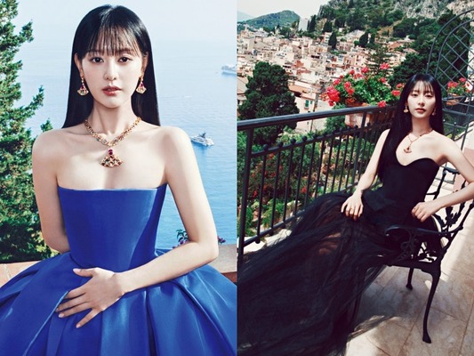 異国の光の中で輝く女神…キム・ジウォン、シチリアで魅せたラグジュアリーな美しさ