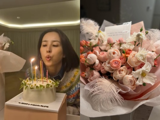 『朱蒙』女優ハン・ヘジン、幸せな44歳の誕生日！花束から感じ取れる“夫婦仲の良さ”【PHOTO】