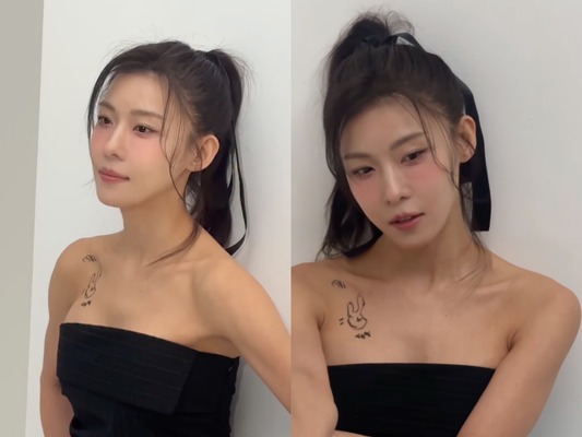 体型改造した女優ハ・ジウォン、初めて見る鎖骨のタトゥーに視線集中！“何の撮影かな？”【PHOTO】
