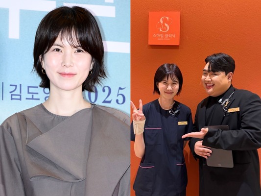 『私の夫と結婚して』女優コン・ミンジョン、出演中の人気コントの共演者と“三日月スマイル”2ショット！【PHOTO】