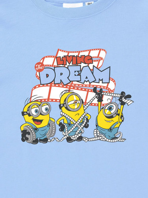 GU「KIDSグラフィックT MINIONS」カラー：62 BLUE部分アップ