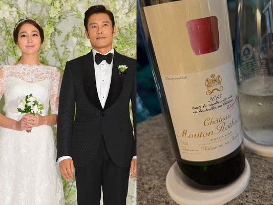 イ・ビョンホン＆イ・ミンジョン夫妻、“結婚13周年”を超高級ワインで祝福！【写真】