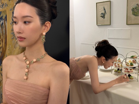女優ムン・ガヨンの背中に釘付け…！ドレスからチラ見えするタトゥーに秘められた意味【写真】