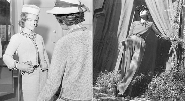 女優のロミー・シュナイダーのフィッティングに立ち会うガブリエル・シャネル（1960年）／ガブリエル・シャネル（1938年）