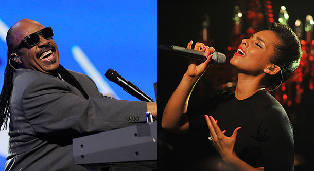 スティーヴィー・ワンダー＆アリシア・キーズ-(C) Getty Images