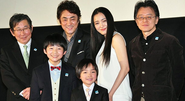 市村正親＆仲間由紀恵＆横山幸汰＆谷合純矢＆杉田成道（原作・脚本）＆西久保瑞穂（監督）／『ジョバンニの島』初日舞台挨拶