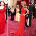 華麗な赤のドレスを纏った女優たち　アン・ハサウェイ（左）、キャサリン・ハイグル（中央）、ヘレン・ミレン（右） Michael Yada 、Armando Flores / -(C) A.M.P.A.S.