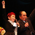 歌手の大橋純子と、実行委員長・澤田宏一のふたりによる開会宣言でゆうばりファンタスティック国際映画祭2008が開幕　photo：Megumi Shibata