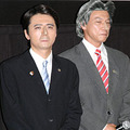 小泉元総理、安倍前総理のモノマネで登場した松下アキラと福本ヒデ。