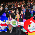志村けん（マスターニャーダ役）＆島崎遥香（ユキッペ役）＆小桜エツコ（ジバニャン役）＆関智一（ウィスパー役）／『映画 妖怪ウォッチ 誕生の秘密だニャン！』初日舞台挨拶