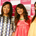 「Kanna」発表記者会見（左より）山崎静代、山田優、中別府葵