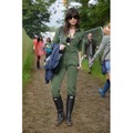 ファッションモデル、デイジー・ロー。「グラストンベリー・フェスティバル2015」にて。