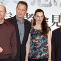 『天使と悪魔』来日記者会見。（左から）ロン・ハワード監督、トム・ハンクス、アイェレット・ゾラー、ブライアン・グレイザー（プロデューサー）