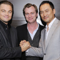 『Inception』に参加しているレオナルド・ディカプリオ渡辺謙。中央はクリストファー・ノーラン監督