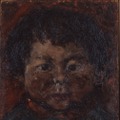 麻生三郎《子供》 1945年　個人蔵（東京国立近代美術館寄託）油彩・キャンバス　27.5×22.0cm