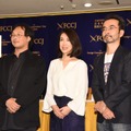 （左から）深田晃司監督、筒井真理子、古舘寛治／映画『淵に立つ』試写及び記者会見
