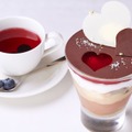 カフェ＆レストランMuseum Cafe & Restaurant THE SUN 「プラリネクリームとショコラのパフェとローズヒップのハーブティー」1,500円