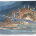 『宮崎駿展』イメージ画『風の谷のナウシカ』(1984)イメージボード 宮崎駿（C） 1984 Studio Ghibli・H