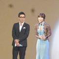 プロデューサーズ・チョイス賞を受賞したハ・ジョンウ（左）＆ハ・ジウォン（右）　photo：Ayako Ishizu
