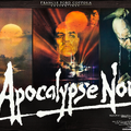 『地獄の黙示録』西ドイツ版2シート / トビス ※ボブ・ピークが手掛けた3種類のイラストを一枚にデザインした西ドイツ独自のポスター。マーロン・ブランドのイラストは逆版デザインされている。 力強いタッチの原語ロゴ「Apocalypse Now」はコッポラ直々のリクエストで日本のポスター・アーティスト、益川進が制作。全世界共通の作品ロゴとして使用された。