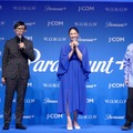 「Paramount+（パラマウントプラス）」のメディア向け発表会／秋元才加、こがけん、☆Taku Takahashi（m-flo）