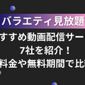 バラエティ見放題のおすすめ動画配信サービス7社を紹介！料金や無料期間で比較