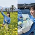 童顔女優パク・ボヨン、今ホットな済州島で春を迎える笑顔！“愛らしさ全開”【PHOTO】