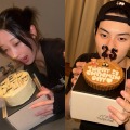 “公開恋愛中” イ・チェミンとリュ・ダイン、誕生日ケーキもカップル仕様!?【PHOTO】