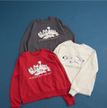 101匹わんちゃん/プリント裏毛スウェット カラー：Oatmeal/Red/Charcoal gray ￥3,990