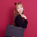 ミニー／リボンキルティングトートバッグ（Black）￥13,900