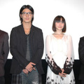『真夜中のマーチ』先行上映舞台挨拶。左から窪塚俊介、玉山鉄二。香椎由宇、下山天監督