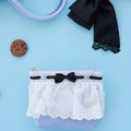 Maison de FLEUR Disney Collection「Alice in Wonderland」Alice/レースリボンポーチ　カラー：Light Blue　価格：￥4,700