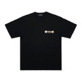 ちいかわ×オリオンビール シーサーのおみやげやさん Tシャツ ブラック_カンパ～イ／©nagano©Uema©Orion