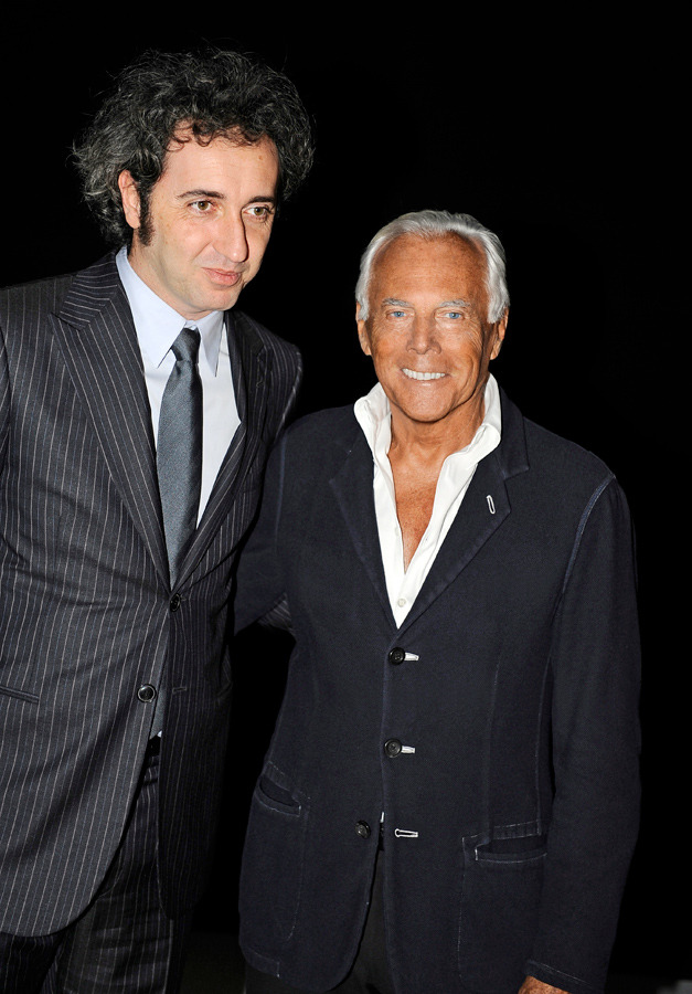 パオロ・ソレンティーノ監督（左）とジョルジオ・アルマーニ／photo credit: SGP by Stefano Guindani