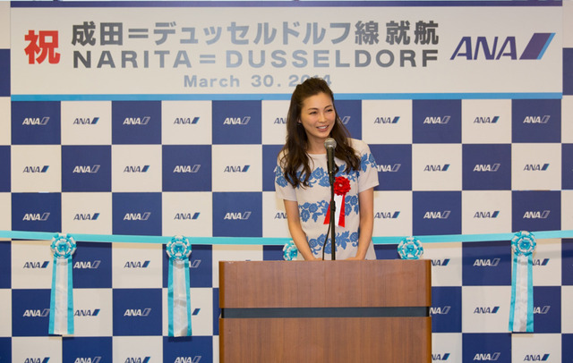 押切もえ／ANA＜成田－デュッセルドルフ＞線・初便セレモニー in 成田国際空港