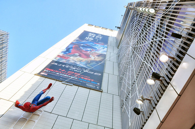 『アメイジング・スパイダーマン2』除幕式イベント in 銀座ソニービル