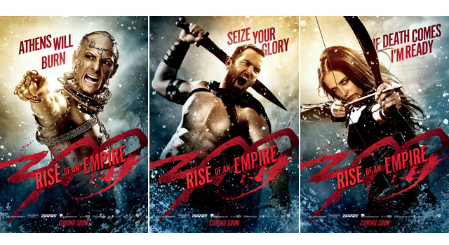 神王ク・セルクセス＆勇者テミストクレス将軍＆女戦士・アルテミシア／『300＜スリーハンドレッド＞～帝国の進撃～』　(C)2014 WARNER BROS.ENTERTAINMENT INC.