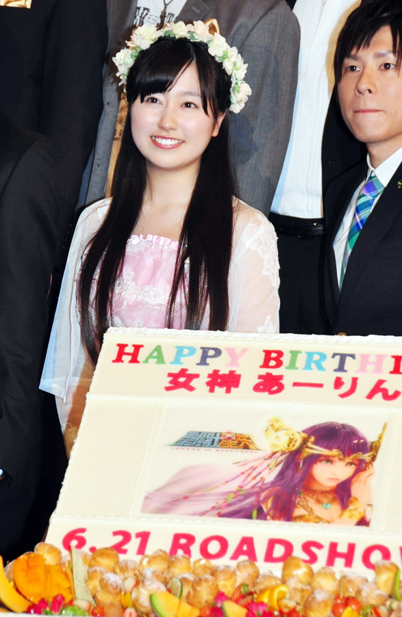 18歳の飛躍誓う、佐々木彩夏（ももいろクローバーZ）／映画『聖闘士星矢 LEGEND of SANCUTUARY』の完成披露試写会