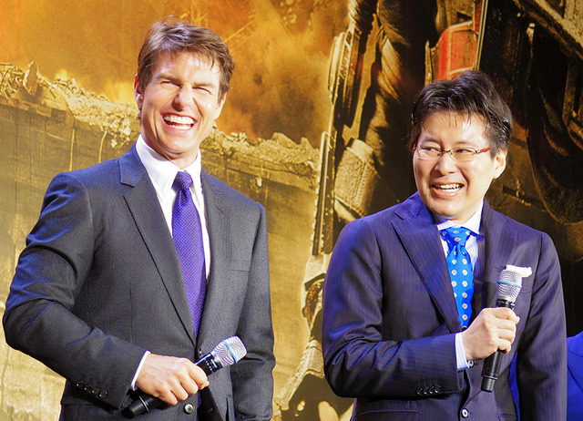 トム・クルーズ＆桜坂洋（原作者）／『オール・ユー・ニード・イズ・キル』来日ジャパンプレミア
