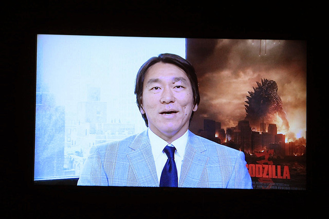 ビデオレターで喜びを語る松井秀喜／『GODZILLA　ゴジラ』ジャパンプレミア