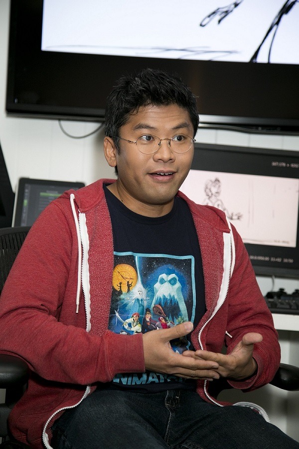 ディズニー・スタジオで編集するウェイン・アンテン氏-(C) KaoriSuzuki