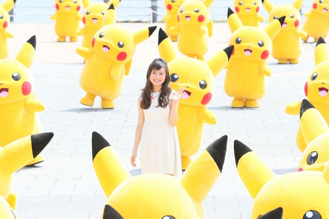 松本まりか＆ピカチュウ／『ポケモン・ザ・ムービーXY 「破壊の繭とディアンシー」 同時上映「ピカチュウ、これなんのカギ？」』大ヒットイベント