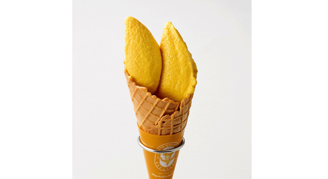 「雪塩カボチャ ジェラート」（販売期間：9月1日～11月25日）沖縄宮古島で作られた雪塩と国産のえびすカボチャを組み合わせた、口どけの良いクリーミーなジェラート。