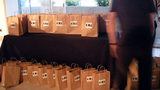 『CHE』の試写会場で配られたお弁当たち　photo：Ayako Ishizu