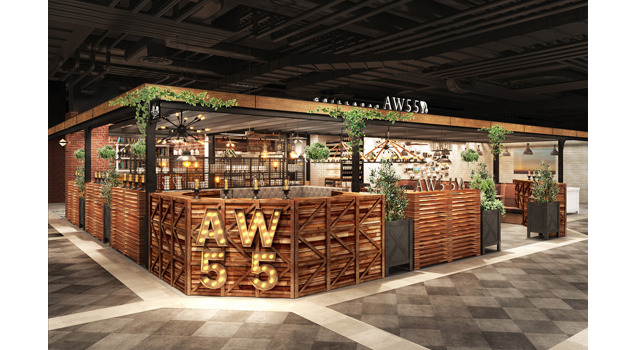 イタリアン料理店「AWkitchen」の新業態店舗として誕生した「AW 55」　外観イメージ。